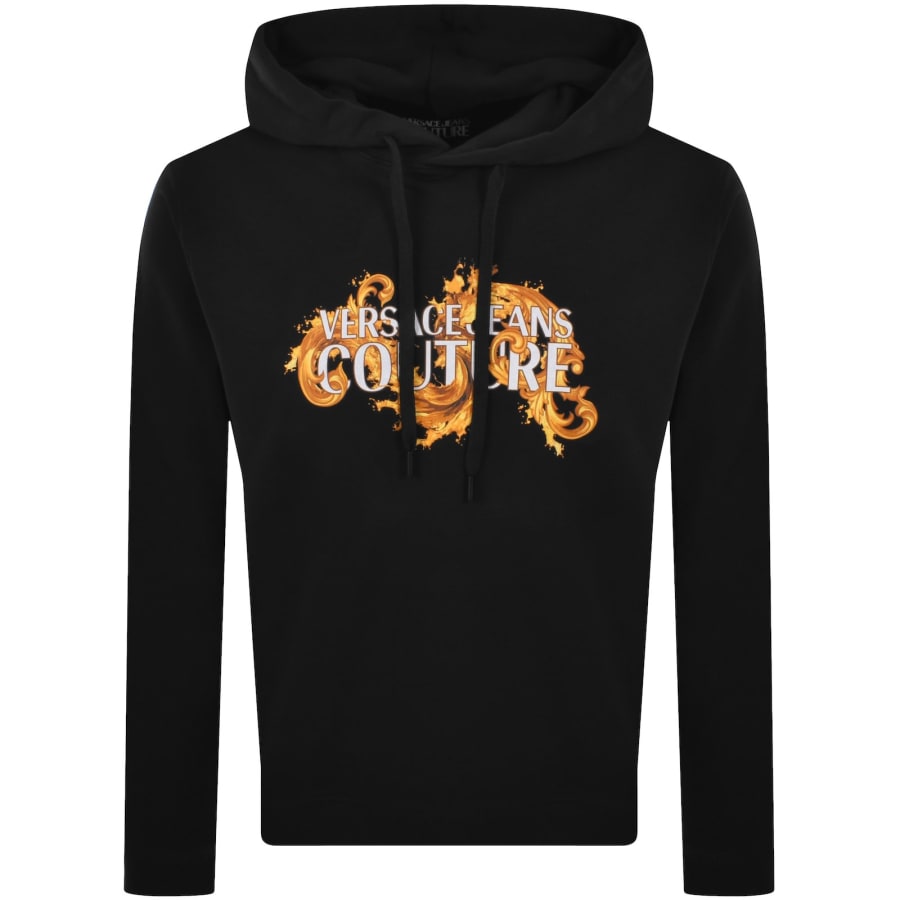 Versace Jeans Couture Logo Hoodie Black | Mainline Menswear us